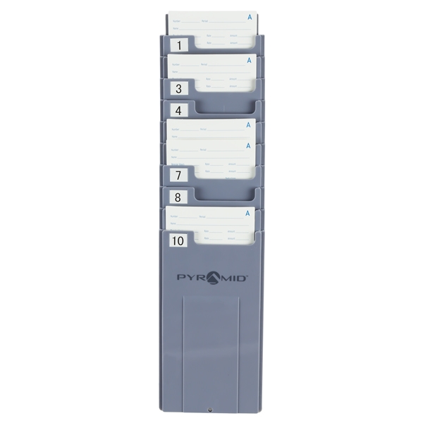 PRIVATE: 43087 PYRAMID TIME CARD RACK, 10 POCKET